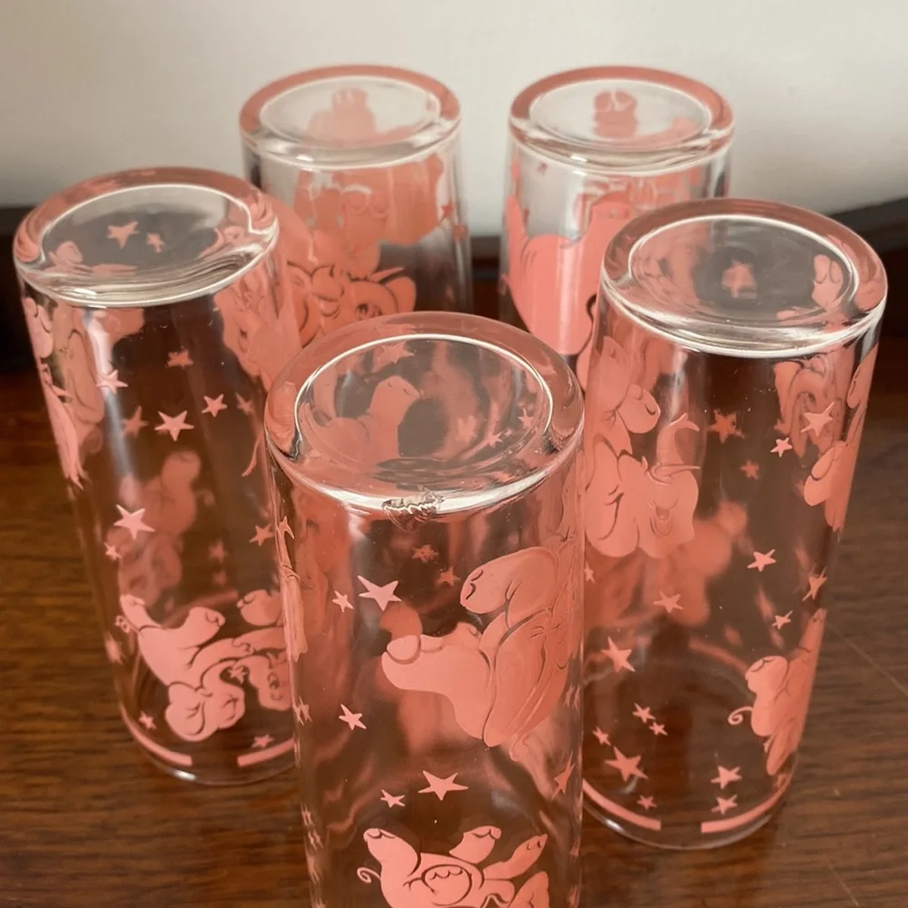 04:08  Vintage Hazel Atlas Glass Co. Pink Elephants Bar Set